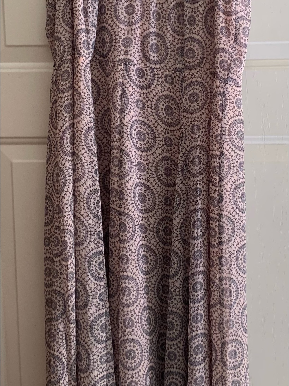 Tommy Hilfiger Pink and Gray Printed Maxi Skirt